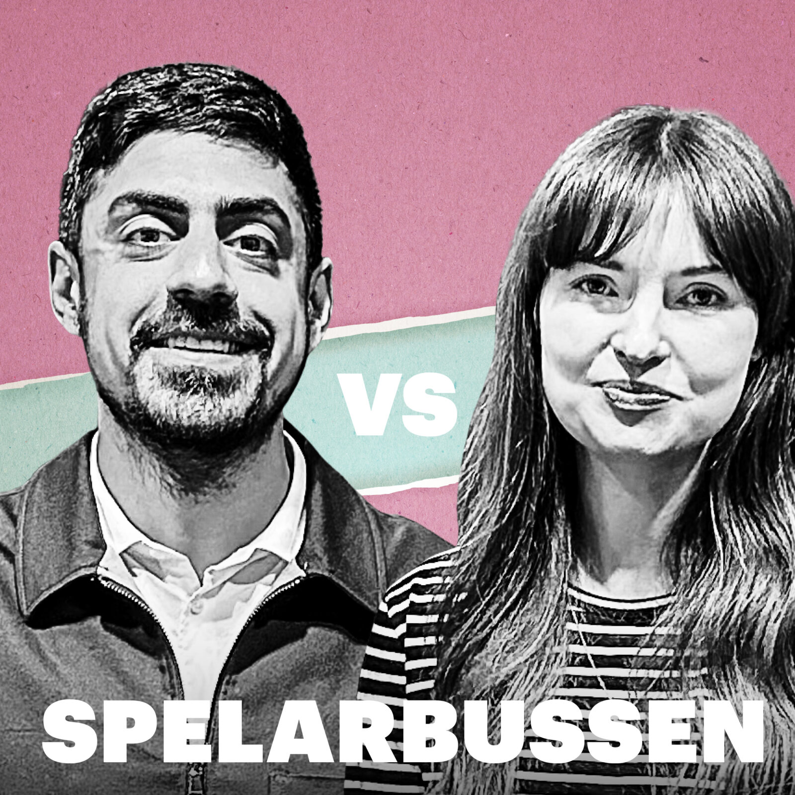 Siavoush Fallahi och Vicki Blommé tävlar i Offsides fotbollsquiz Spelarbussen